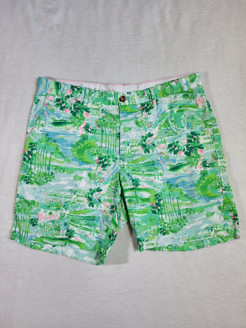 Lilly Pulitzer Men Beaumont Hawaiian Shorts - Size 38